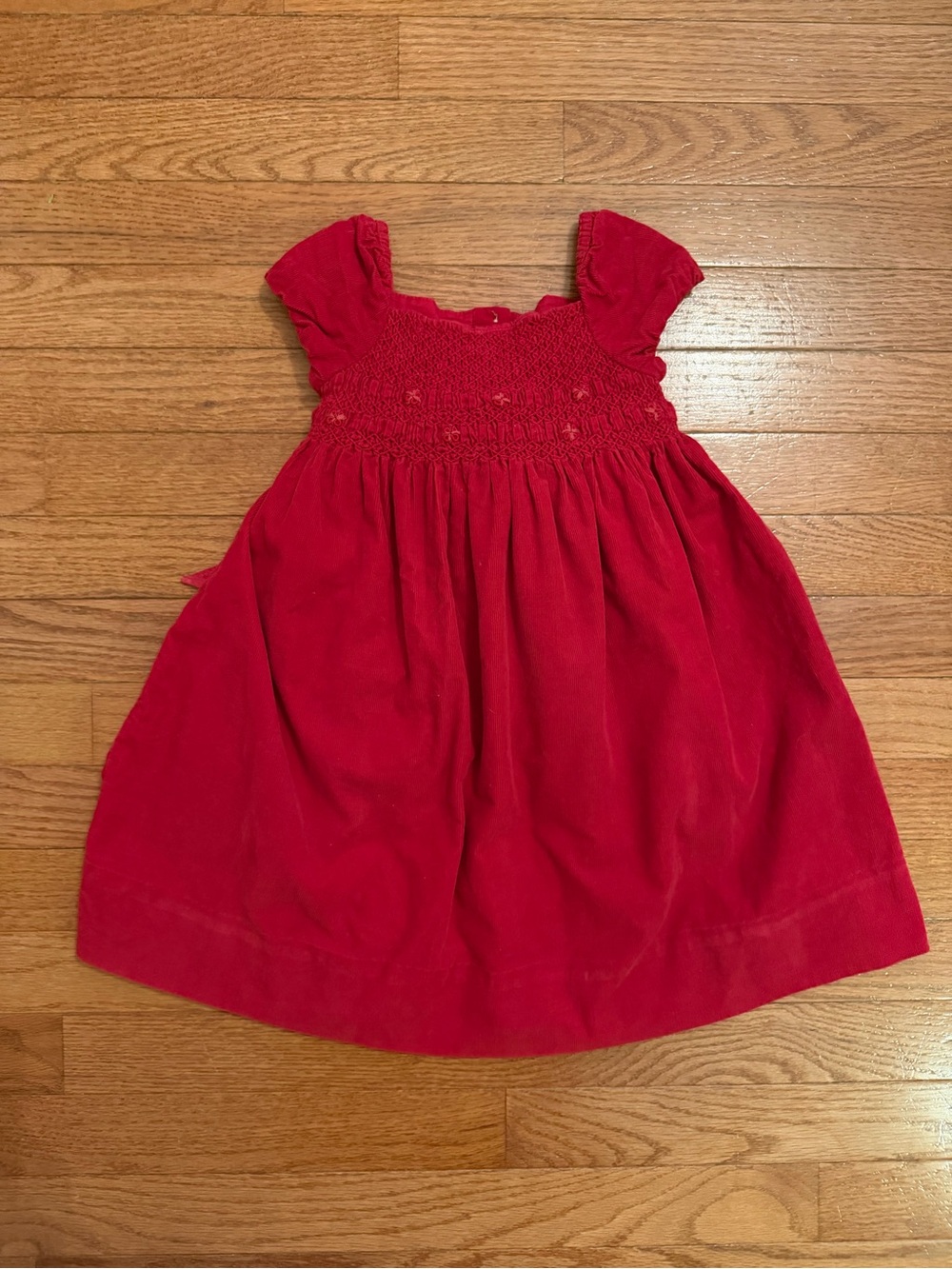 Ralph Lauren Vintage Fine Corduroy Smocked Holiday Dress